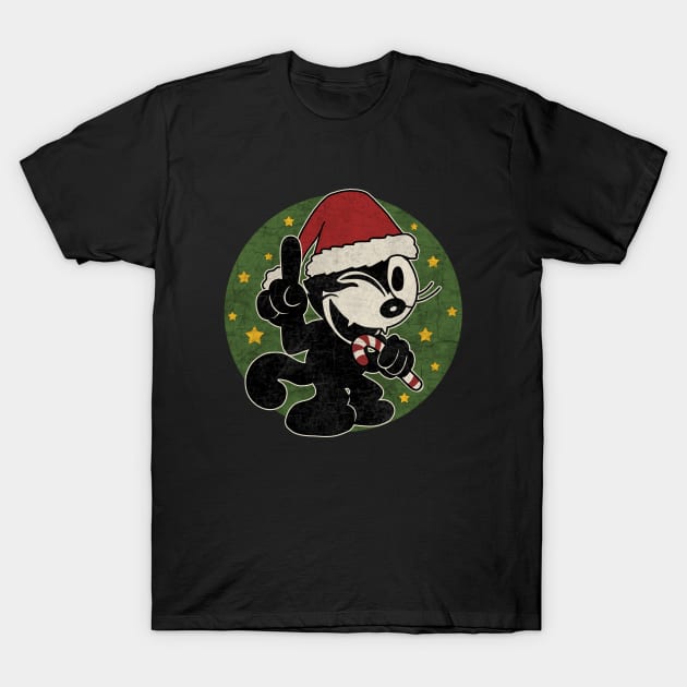 Felix the cat - Christmas T-Shirt by valentinahramov